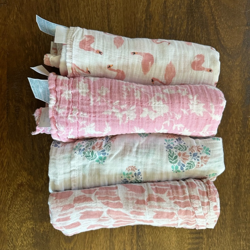 Aden + Anais Set of Baby Muslin Swaddle Blankets